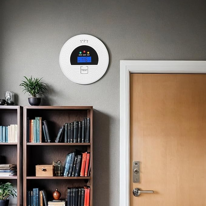 Smoke and Carbon Monoxide Detector, Fire Alarms Smoke Detectors with Battery Operated, Sound Warning