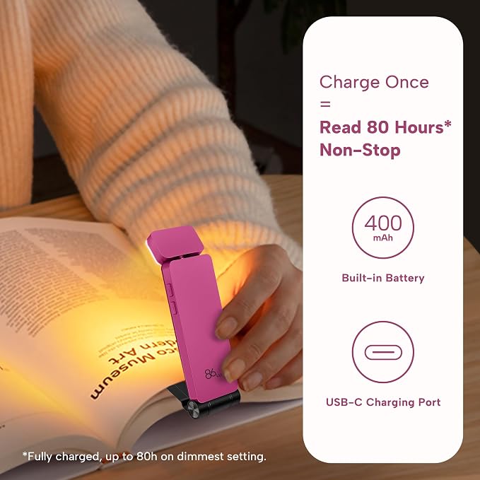 86lux Book Light, Rechargeable Reading Lights - Image 5