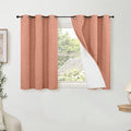 Terracotta Blackout Curtains 45 Inch Length Each 38 Wide 2 Panels | Short by Lajode