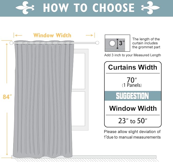 ChrisDowa Blackout Curtain 70 Inch Wide - Image 5