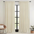 RYB HOME Beige Velvet Curtains 90 inches by RYBHOME