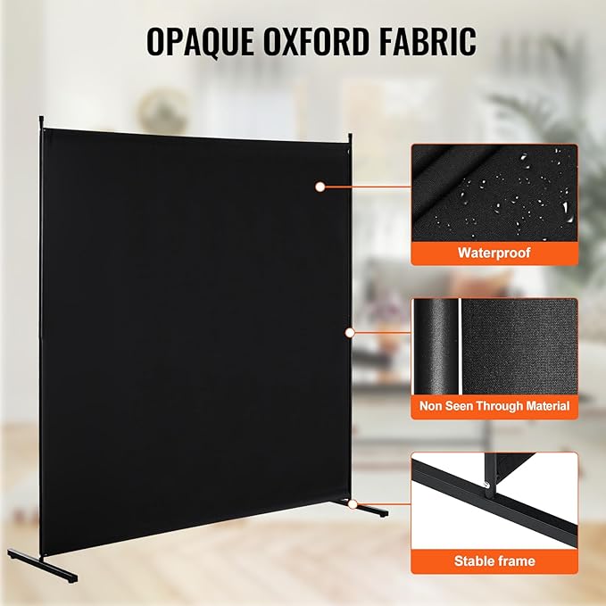 VEVOR Room Divider, Single Panel Room Divider, 6FT Privacy Screen Indoor - Image 3