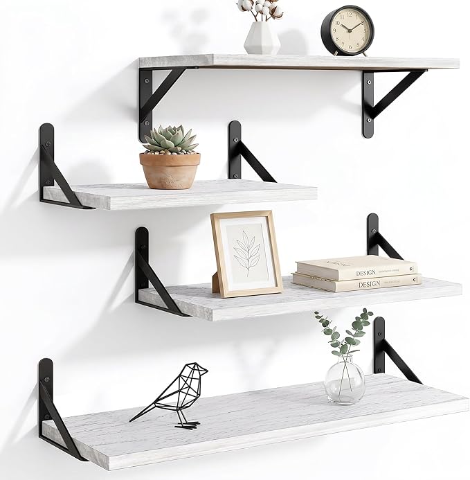 YGEOMER 4 Different Sizes Floating Shelves by YGEOMER