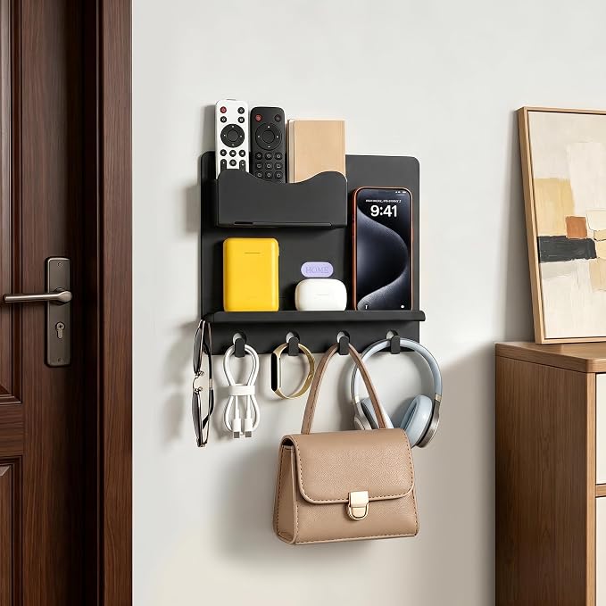 Bedside Shelf Wall Mount, Adhesive Bedside Shelf Accessories Organizer - Image 5