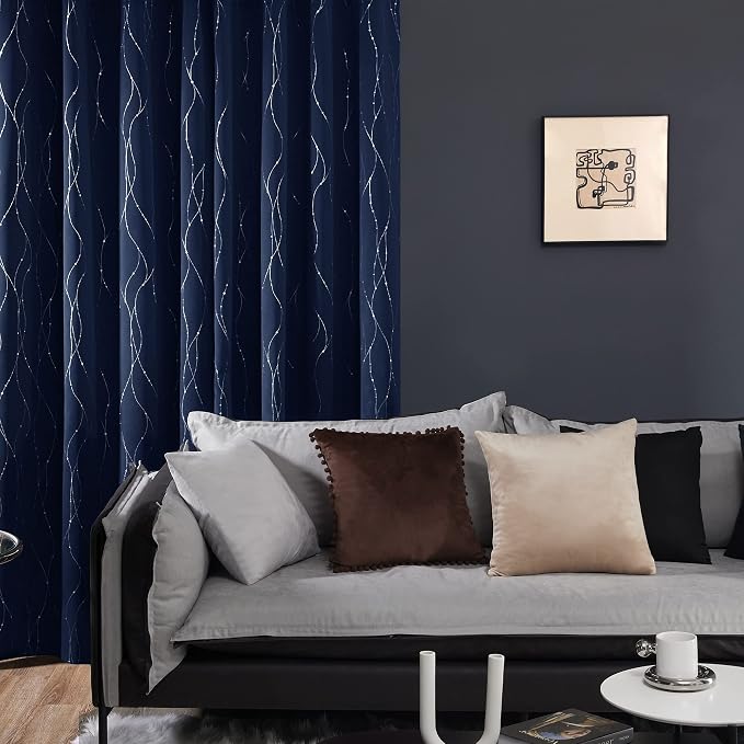 Deconovo Living Room Curtains 84 Inches Long, Thermal Insulated, Room Darkening - Image 3