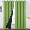 100% Blackout Light Green Curtains by Lemomo