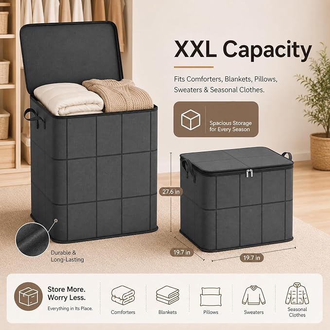 180L Spacious Moving Storage Bin - Image 5