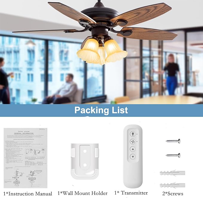Replacement Remote 99770 99392 99118 99122 99123 99119 Ceiling Fan Remote Control Compatible with Hunter