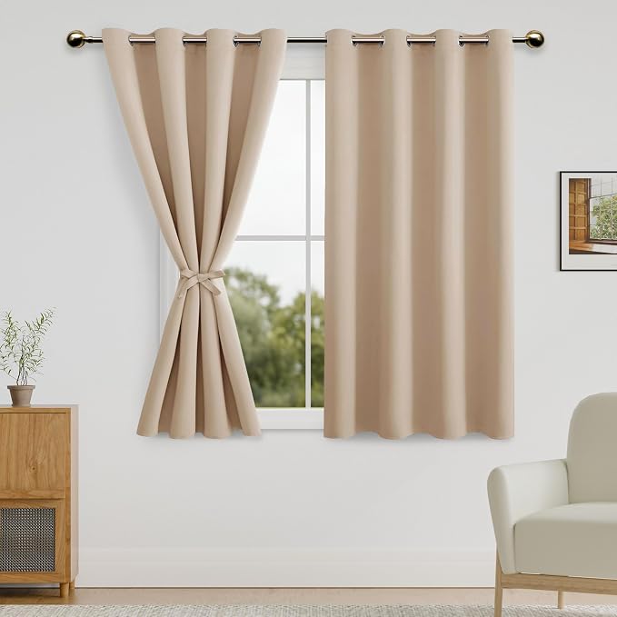 DWCN Blackout Short Curtains for Bedroom by DWCN
