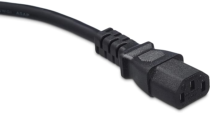 Amazon Basics Computer Monitor TV Replacement Power Cord, 6 ft, 32 count (Pack of 1), Black