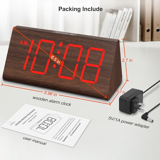 DreamSky Wooden Digital Alarm Clock - Image 7