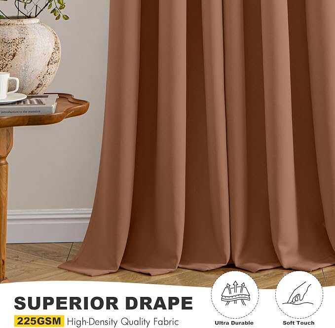 MIULEE Blackout Curtains for Bedroom 2 Panels 40 x 84 Inch Long Sun Baked | - Image 5