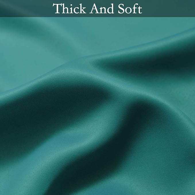SimpleHome Ombre Teal to Grey White Curtains - Image 8