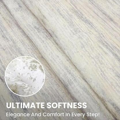 2x10 Modern Abstract Runner Rug for Hallways, Gray Beige Neutral Multi Super Soft Hallway Decor Kitchen Rugs with Non-Slip, Non-Shedding Washable Rug for Hallways Entryway Laundry Indoor