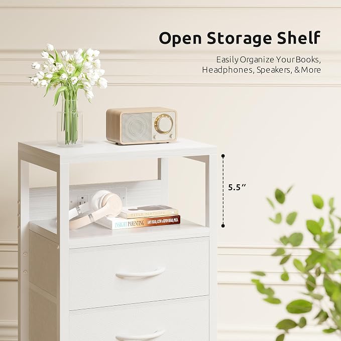 Lazzanto Night Stand with Charger Station - Image 7