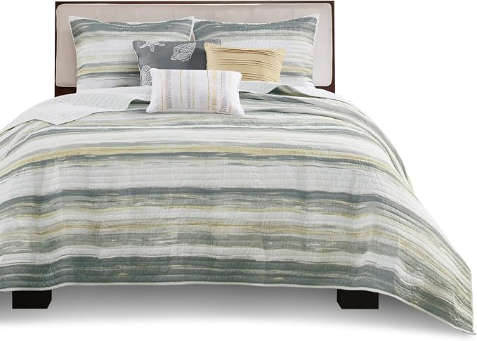 Madison Park Cottage Coastal Quilt Set, Lightweight Bedding Layer - Image 4