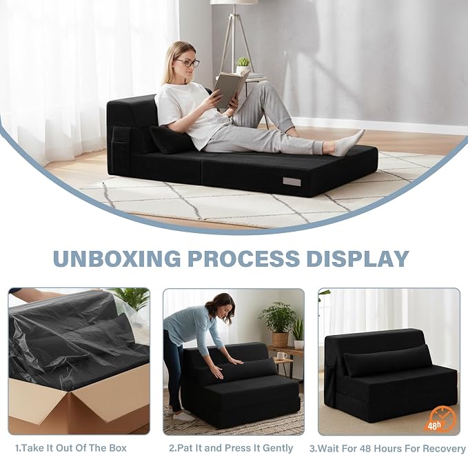 Convertible Folding Sofa Bed Mattress - Image 9