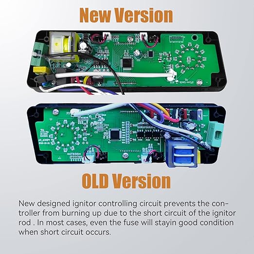 Upgraded Control Board for Pit Boss Wood Pellet Grills, Pit Boss Control Panel Thermometer Controller Replacement Compatible with Pit Boss P7-340/700/1000/540/440FB1 Matte Black with LCD Display