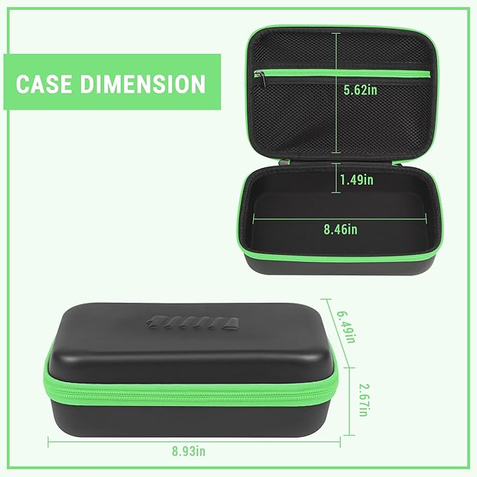 stukcaze Battery Organizer Storage Case with Tester for AA AAA Button Battery Holder Carrying 3 Batteries Variety Pack 88 Batteries Zipper Mesh Bag (Batteries Not Included) (black-green)
