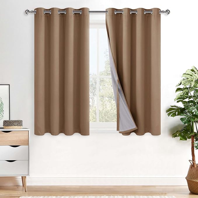 XWZO Full Shading Blackout Curtains 45 Inches Length by XWZO