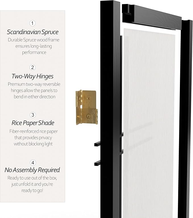 2 ft. Short Desktop Double Cross Shoji Screen - Image 4