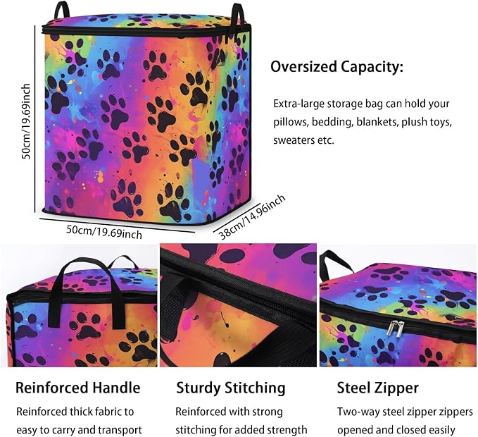 2pcs blanket storage bag for under bed, closet organizers 95L | quilt duvet - Image 3