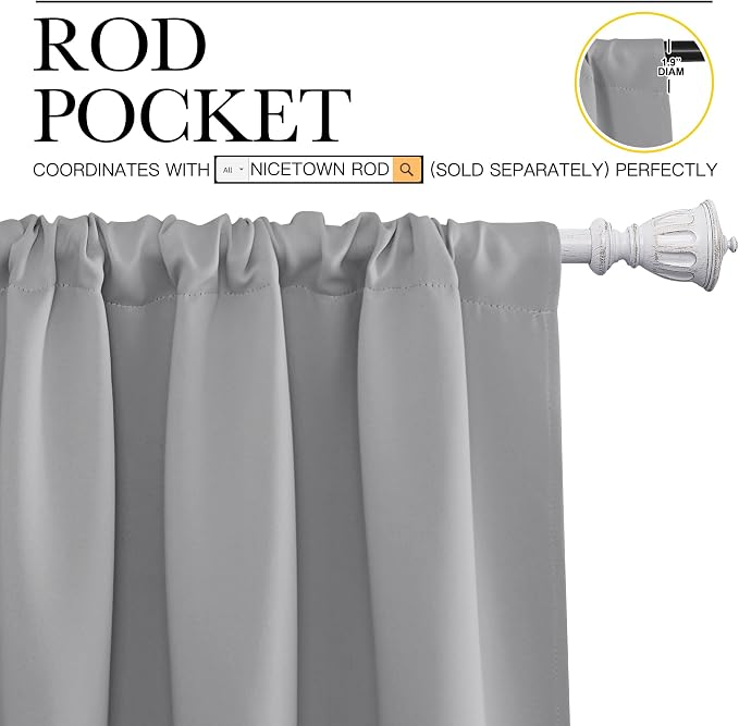 NICETOWN Kitchen Window Curtains 63 Long - Image 3