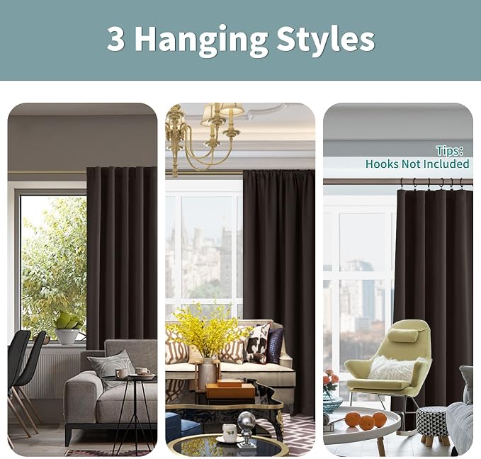 BGment Full Blackout Curtains 72 Inches Long - Image 3