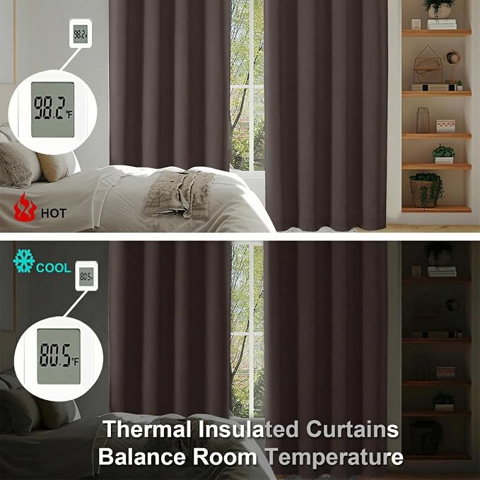 Simplebrand Chocolate Blackout Curtains - Image 7