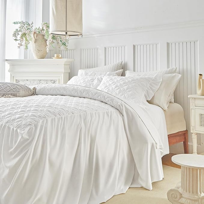 Ruffle Skirt Bedspread Set Flower Style - Image 5