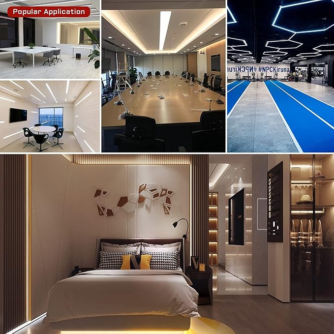 COB LED Strip Lights DC 12V LED Lights Flexible Super Bright LED Strips, 5Pack 16.4FT 3000K Warm White CRI 90+, 480LEDs/m High Density Uniform Light fo Home Room Decor (No Adapter or Controller)
