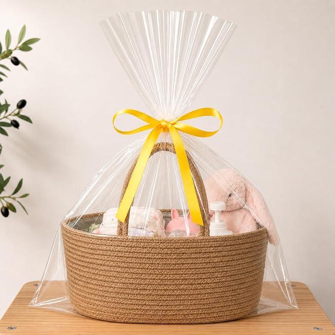 ABenkle Baby Diaper Caddy Organizer, Boho Jute Rope Nursery Storage Bin - Image 7