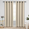 COSVIYA Grommet Room Darkening Beige Curtains 84 inch Long by COSVIYA