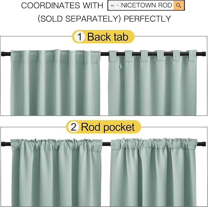 NICETOWN Blackout Curtain Panels Window Draperies - Image 3