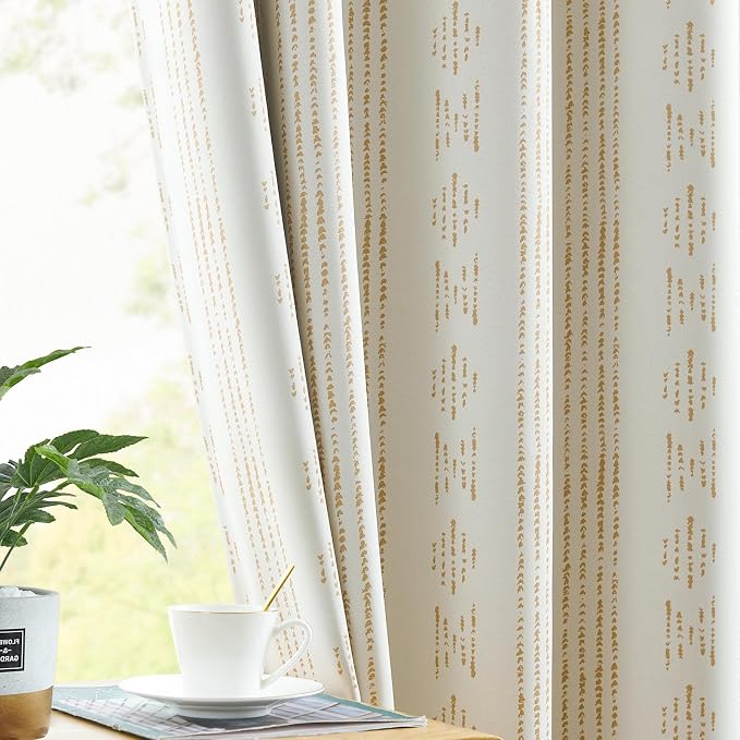 jinchan Boho Blackout Curtains 96 Inches Long by JINCHAN