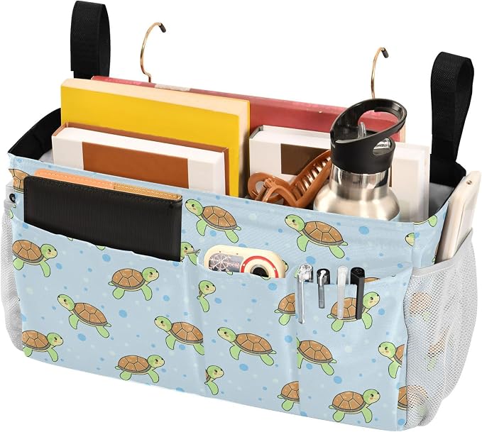 Cartoon Turtles tag8 Bedside Caddy Storage Bag Bedside Organizer - Image 3