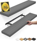 BAYKA Grey Floating Shelves 22.5in, Wall Mounted by Bayka