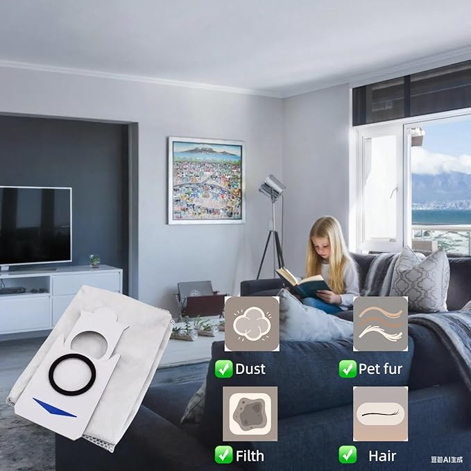 10-pack 3L dust bags, compatible only with Ecovacs DEEBOT X2 COMBO / T30S COMBO / T30S COMBO COMPLETE robot vacuum cleaners (not suitable for other T30 / T30s models)