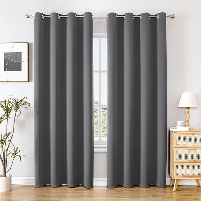 ChrisDowa Blackout Curtains for Bedroom and Living Room 80 Inches Long | 2 by ChrisDowa
