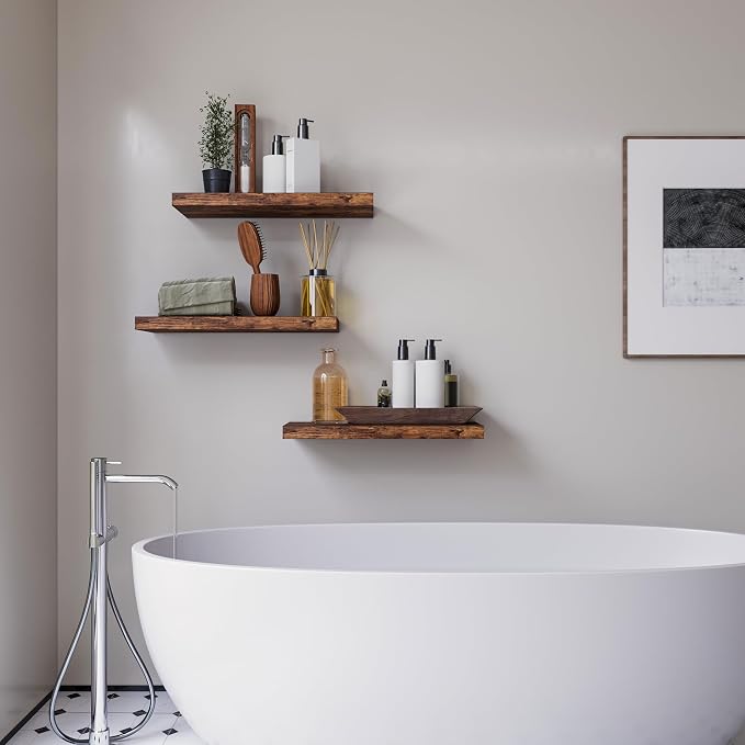 Floating Shelves for Wall Set of 3, Sturdy Load-bearing, Freely Combinable - Image 5