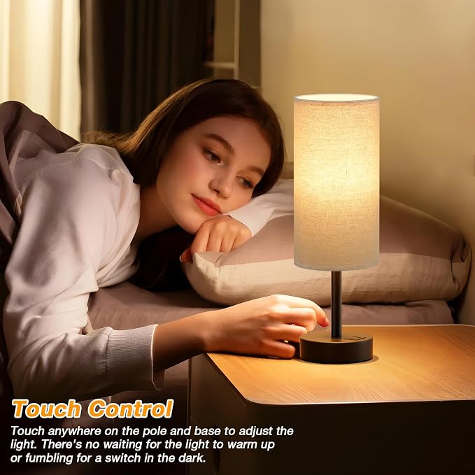 Dicoool Bedside Table Lamp for Bedroom - Image 2