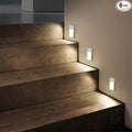 VST Motion Sensor Step Night Light, Rechargeable Battery Powered Led Light with Magnetic Suck Installation for Bedroom Hallway Stair Nursery Kids Room (2.68 inch 3000K 6Pack Silver)