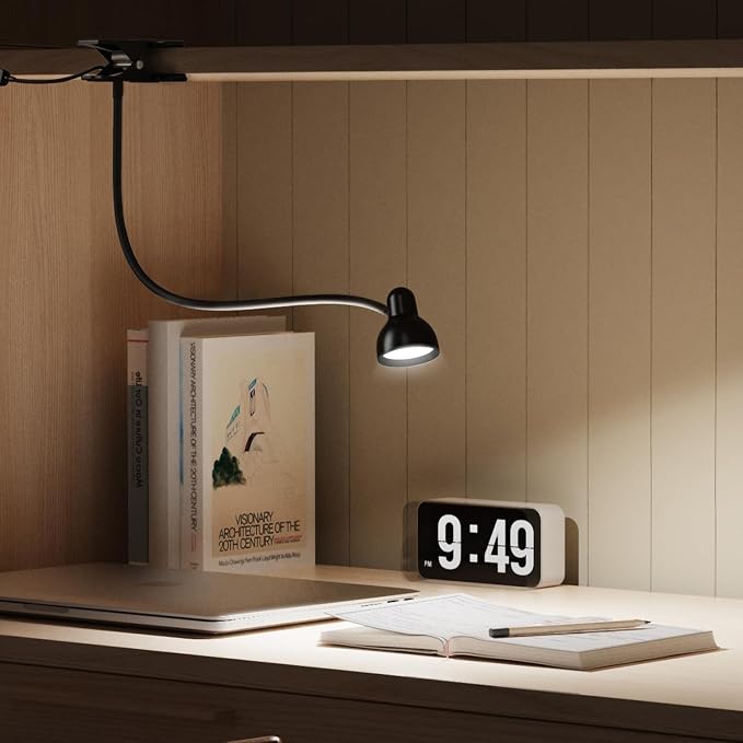 Clip on Light Reading Light for Bed 3 Color Modes Black | 10 Dimmable - Image 9