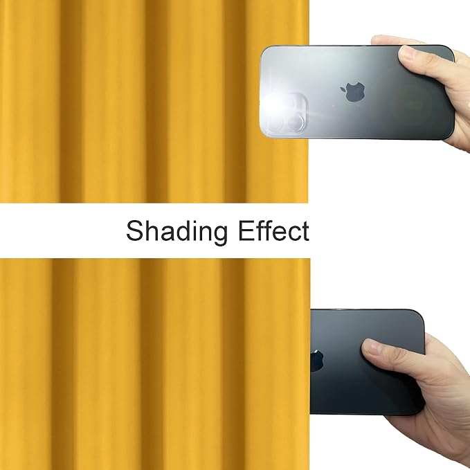 100% Blackout Yellow Curtains - Image 3