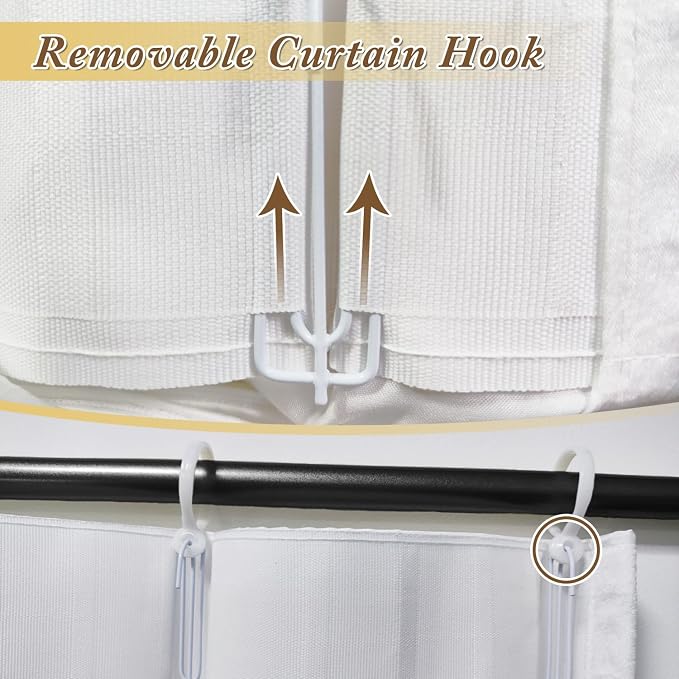 Privacy Partition Curtains, U Shaped Rod - Image 5