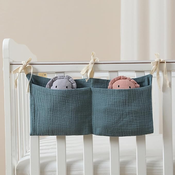Bedside Organizer Bag Crib Hanging Bags Multipurpose Headboard Diaper Bag - Image 5