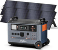 OSCAL PowerMax 6000 Solar Generator with 2x200W Solar Panel, 120V/240V 3600Wh Power Station 6000W AC Outlets (9000W Peak), 2200W AC Charging/2400W Solar Charging, Emergency for Home, Battery Backup