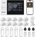 LWOHSI Wireless Home Alarm System with Touch Screen,Smart Home Security System,DIY Door/Window Alarms,Motion Detector,4G Phone Call/SMS/App Instant Alerts,Work with Alexa For House and The Kids Safety