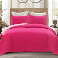 Exclusivo Mezcla Reversible Twin Quilt Bedding Set, Hot Pink | Lightweight by ExclusivoMezcla