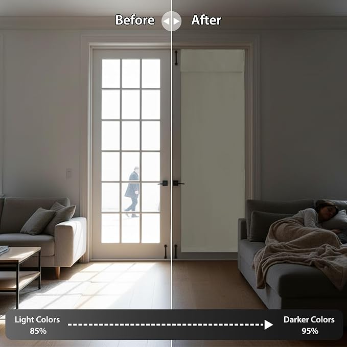 RYB HOME Sidelight Curtains for Front Door, Skinny Narrow Window Curtains | - Image 5